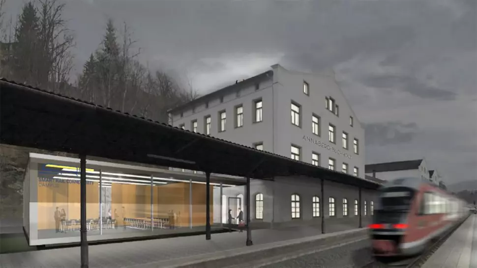 Der Untere Bahnhof Annaberg-Buchholz verwandelt sich in einen modernen Forschungscampus. (Quelle: studioinges Architektur und Städtebau BDA)