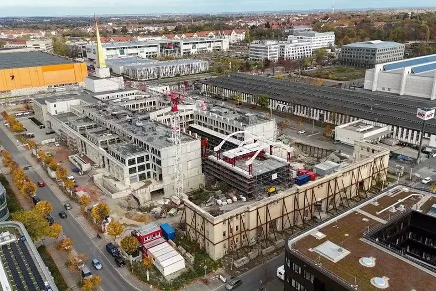 Baustelle Innovations-Zentrum Halle 12, Bio City Campus Leipzig