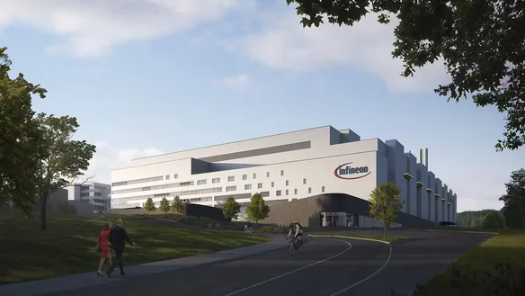 Außenansicht "Smart Power Fab" von Infineon in Dresden.