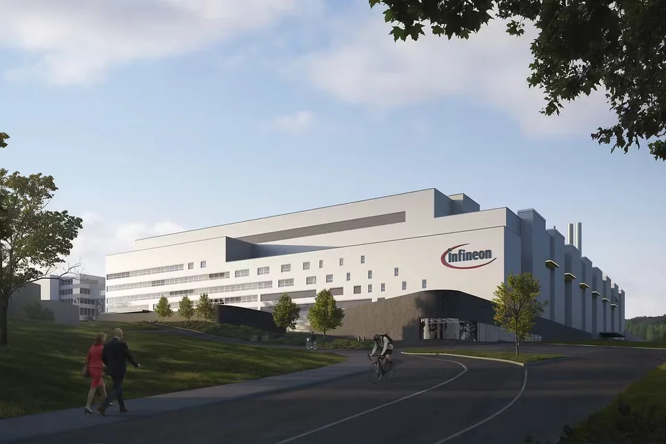Außenansicht "Smart Power Fab" von Infineon in Dresden.