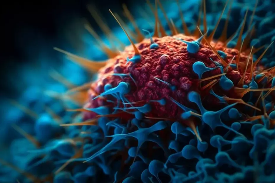 Molekulare Struktur von Krebszellen unter KI-Vergrößerung
