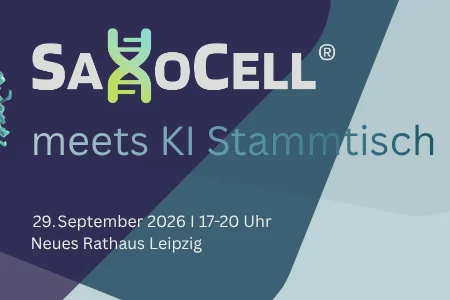 Banner SaxoCell meets KI-Stammtisch